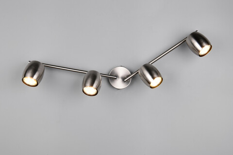 Plafoniera Nancy, RL, 70.5x8x16.5 cm, 35W, 4x GU10, metal, nichel mat