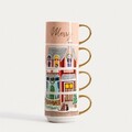 Set 4 cani Velisse, Homla, 0.2 L, portelan, multicolor