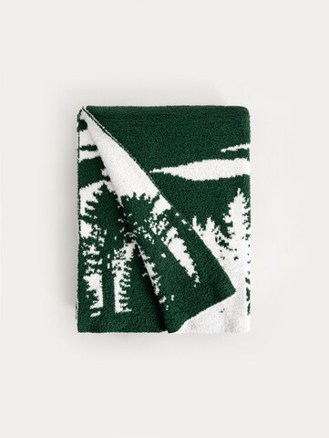 Patura Porto, Homla, 130x170 cm, poliester, verde/alb