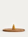 Platou servire Lovdal, Homla, 28x8.5 cm, lemn, natur/auriu