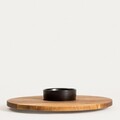Platou servire si bol Fresca, Homla, 35x1.5 cm, lemn/ceramica, natur/negru