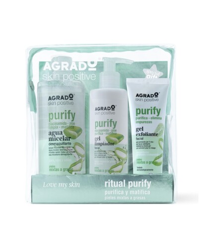 Kit de curatare faciala purifianta Purify, Agrado