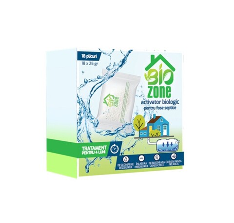 Activator biologic pentru fose septice,18 plicuri, tratament 4 luni, 450 gr, BioZone