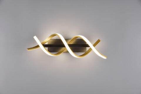 Aplica de perete Sequence, TRIO, 47x20.5x13.5 cm, 22W, 1x SMD, aluminiu, negru/bronz mat