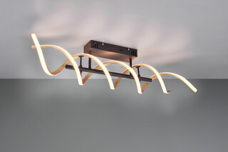 90x14.5x20.5 cm, Negru;Bronz mat, Plafoniera