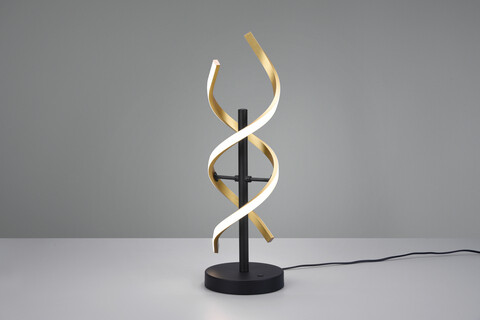 Lampa de masa Sequence, TRIO, 13.5x16x48.5 cm, 20.5W, 1x LED, aluminiu, negru/bronz mat