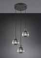 Lustra Tarifa, TRIO, 25x15x150 cm, 25W, 3x E27, metal, negru mat/argintiu