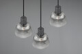 Lustra Tarifa, TRIO, 25x15x150 cm, 25W, 3x E27, metal, negru mat/argintiu