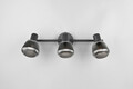 Plafoniera Tarifa, TRIO, 47.5x19 cm, 10W, 3x E14, metal, negru mat/argintiu