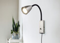 Lampa de perete Wanda, TRIO, 8.5x22x23.5 cm, 10W, 1x GU10, metal, nichel mat/negru