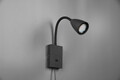 Lampa de perete Wanda, TRIO, 8.5x22x23.5 cm, 10W, 1x GU10, metal, negru mat