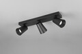 Plafoniera Sharp, TRIO, 46x8.5x16 cm, 10W, 3x GU10, metal, negru mat