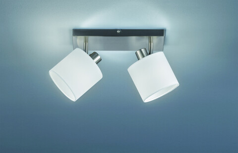 Plafoniera Tommy, RL, 28x17.6x19 cm, 28W, 2x E14, metal, nichel mat/alb