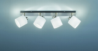 70x17.6x19 cm, Nichel mat;Alb, Plafoniera