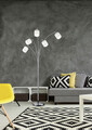 Lampadar Tommy, RL, 30x200 cm, 28W, 5x E14, metal, nichel mat/alb