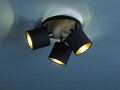 Plafoniera Tommy, RL, 25x19 cm, 28W, 3x E14, metal, negru mat