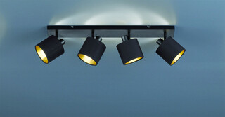 70x17.6x19 cm, Negru mat, Plafoniera