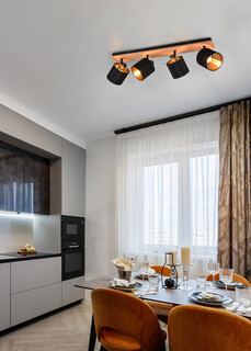 72x12x19.5 cm, Negru;Natur, Plafoniera