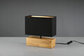 Lampa de masa Woody, RL, 30x12x30.5 cm, 60W, 1x E27, lemn/textil, negru/natur