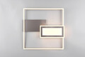 Plafoniera Spiro, RL NOW, 53x50x6.2 cm, 32W, 1x SMD, metal, nichel mat/alb