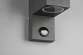Aplica de perete patrata pentru exterior cu senzor Roya, TRIO, 7x11.6x15 cm, 35W, 1x GU10, aluminiu, antracit