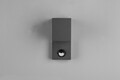 Aplica de perete patrata pentru exterior cu senzor Roya, TRIO, 7x11.6x15 cm, 35W, 1x GU10, aluminiu, antracit