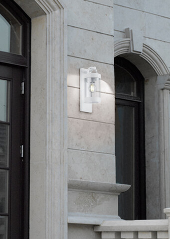 Aplica de perete pentru exterior Sambesi, TRIO, 12.5x33 cm, 28W, 1x E27, aluminiu, alb mat