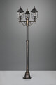 Lampadar de exterior Volturno, TRIO, 59x200 cm, 60W, 3x E27, aluminiu, ruginiu antic