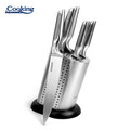 Set 5 cutite si suport Skyline, Cooking by Heinner, inox, argintiu