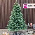 Brad artificial Sersimo, Scandinavia, verde cu varfuri argintii, Integral 3D, 230 cm
