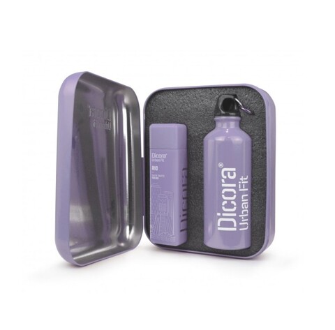 Set cadou dama Apa de toaleta Rio 100ml + sticla sport 500ml, Dicora Urban Fit