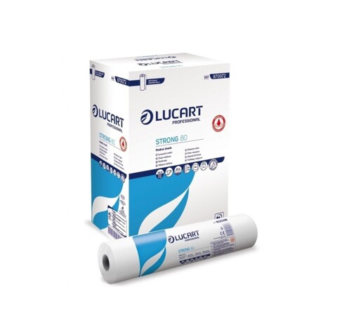 Rola medicala cearceaf hartie, Strong 80, 2 straturi, 80 metri x 59 cm, Lucart