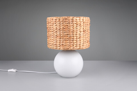 Lampa de masa Vina, TRIO, 28x40 cm, 40W, 1x E27, ceramica, alb/bej