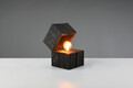 Lampa de masa Treasure, TRIO, 12x12x16 cm, 2W, 1x E14, lemn, negru