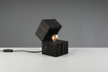 Lampa de masa Treasure, TRIO, 12x12x16 cm, 2W, 1x E14, lemn, negru