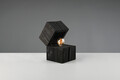 Lampa de masa Treasure, TRIO, 12x12x16 cm, 2W, 1x E14, lemn, negru