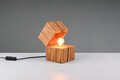 Lampa de masa Treasure, TRIO, 12x12x16 cm, 2W, 1x E14, lemn, natur