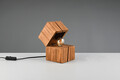 Lampa de masa Treasure, TRIO, 12x12x16 cm, 2W, 1x E14, lemn, natur
