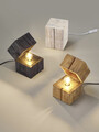 Lampa de masa Treasure, TRIO, 12x12x16 cm, 2W, 1x E14, lemn, natur