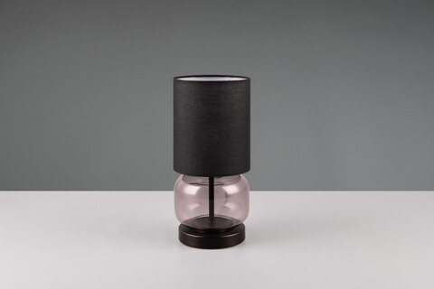 Lampa de masa Elio, TRIO, 13.5x28.5 cm, 40W, 1x E27, metal, negru mat/gri