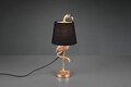 Lampa de masa Lola, RL, 17x42 cm, 40W, 1x E14, polirasina/textil, auriu/negru