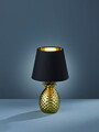 Lampa de masa Pineapple, RL, 20x35 cm, 40W, 1x E14, ceramica/textil, auriu/negru