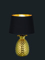 Lampa de masa Pineapple, RL, 28x43 cm, 60W, 1x E27, ceramica/textil, auriu/negru