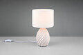 Lampa de masa Melva, RL, 18x31 cm, 40W, 1x E14, ceramica/textil, alb mat