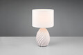 Lampa de masa Melva, RL, 18x31 cm, 40W, 1x E14, ceramica/textil, alb mat