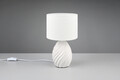 Lampa de masa Melva, RL, 18x31 cm, 40W, 1x E14, ceramica/textil, alb mat