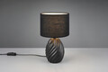 Lampa de masa Melva, RL, 18x31 cm, 40W, 1x E14, ceramica/textil, negru mat