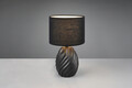 Lampa de masa Melva, RL, 18x31 cm, 40W, 1x E14, ceramica/textil, negru mat