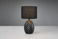 Lampa de masa Melva, RL, 18x31 cm, 40W, 1x E14, ceramica/textil, negru mat