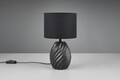 Lampa de masa Melva, RL, 18x31 cm, 40W, 1x E14, ceramica/textil, negru mat